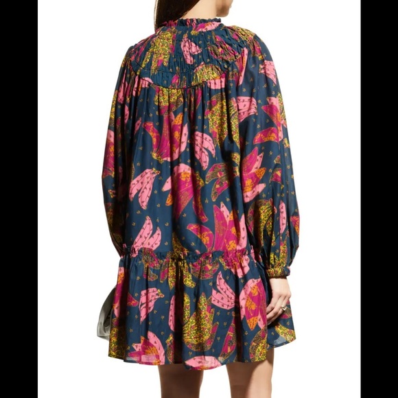 NWT! FARM RIO Patchwork Bananas Babydoll Dress - Size Medium - Picture 7 of 10